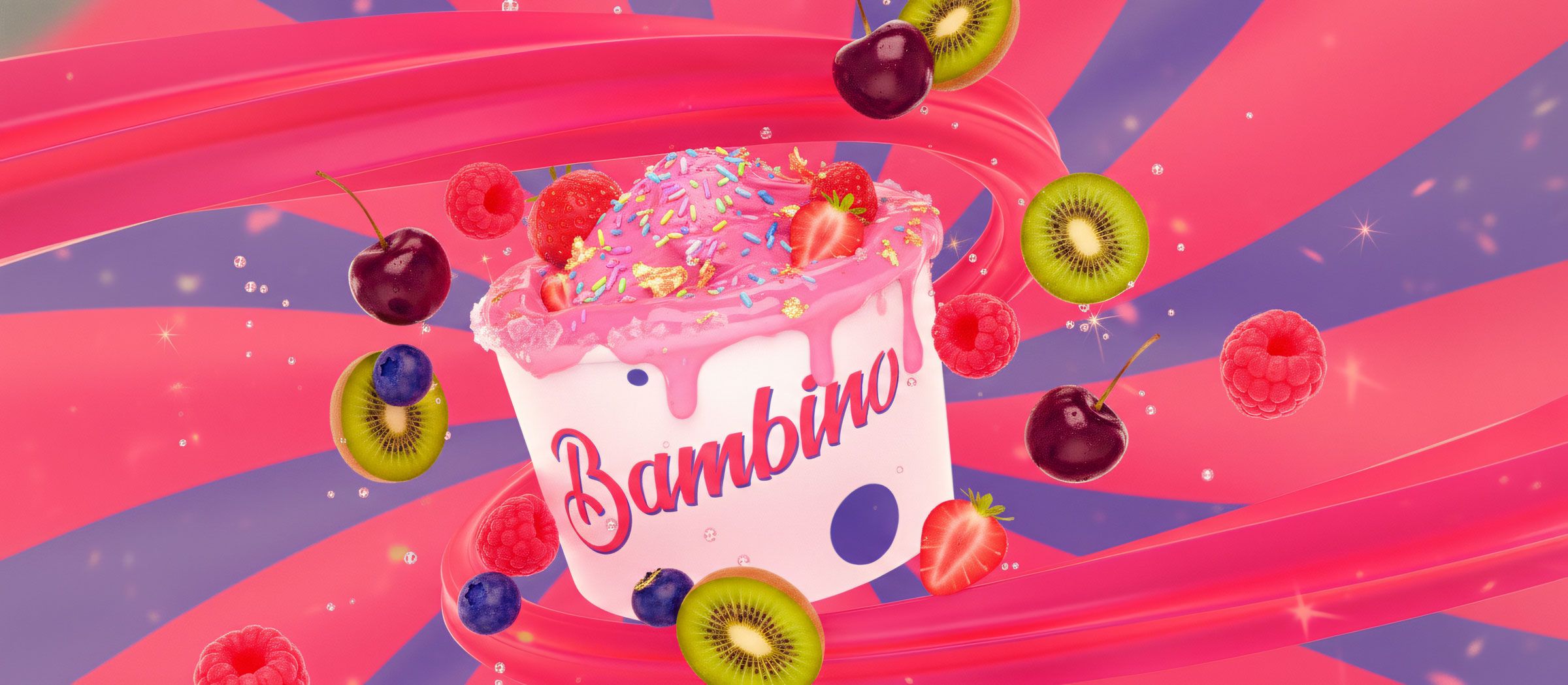 Фирменный стиль «Бамбино» — обновлённый логотип и айдентика бренда мороженого