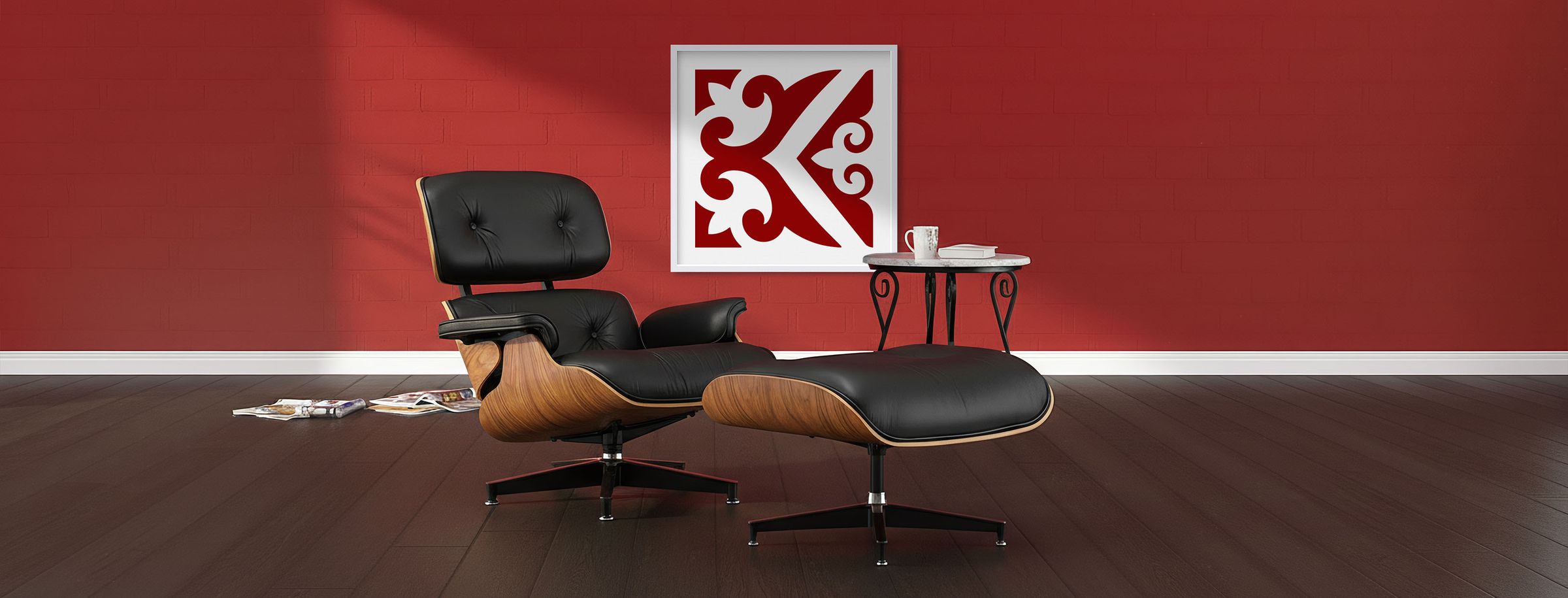 Фирменный знак «Казламината» — монограмма с казахским орнаментом