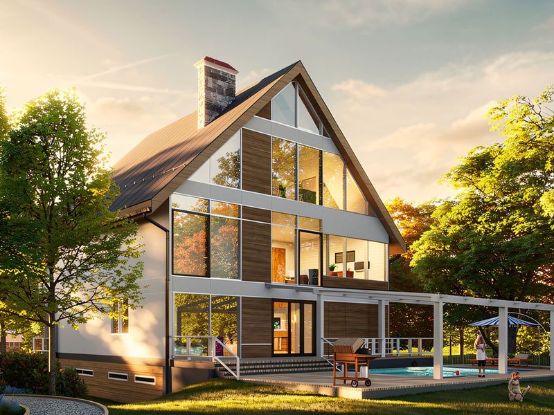 Визуализация коттеджей для «Логоса» — реалистичные 3D-рендеры домов