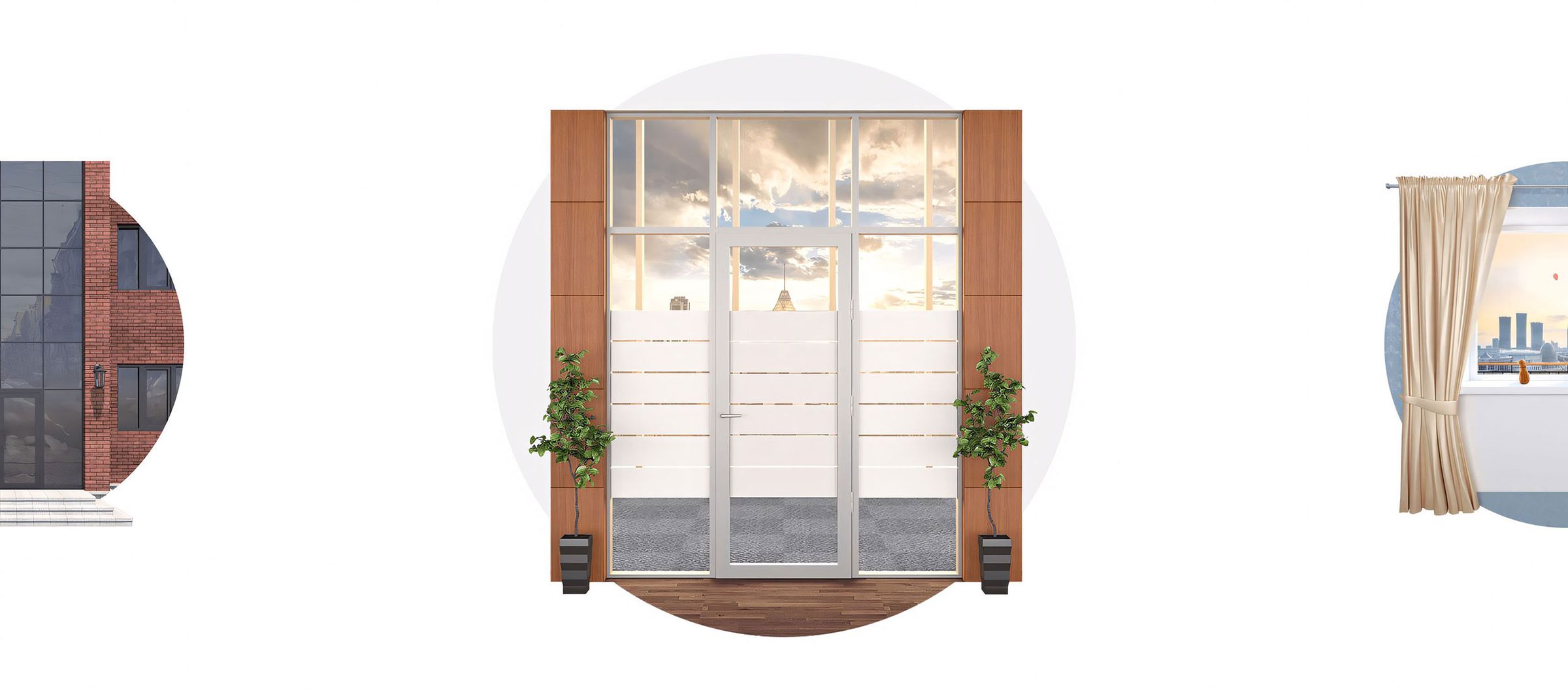 Визуализация интерьеров с установленными окнами «Нурстройинвест»